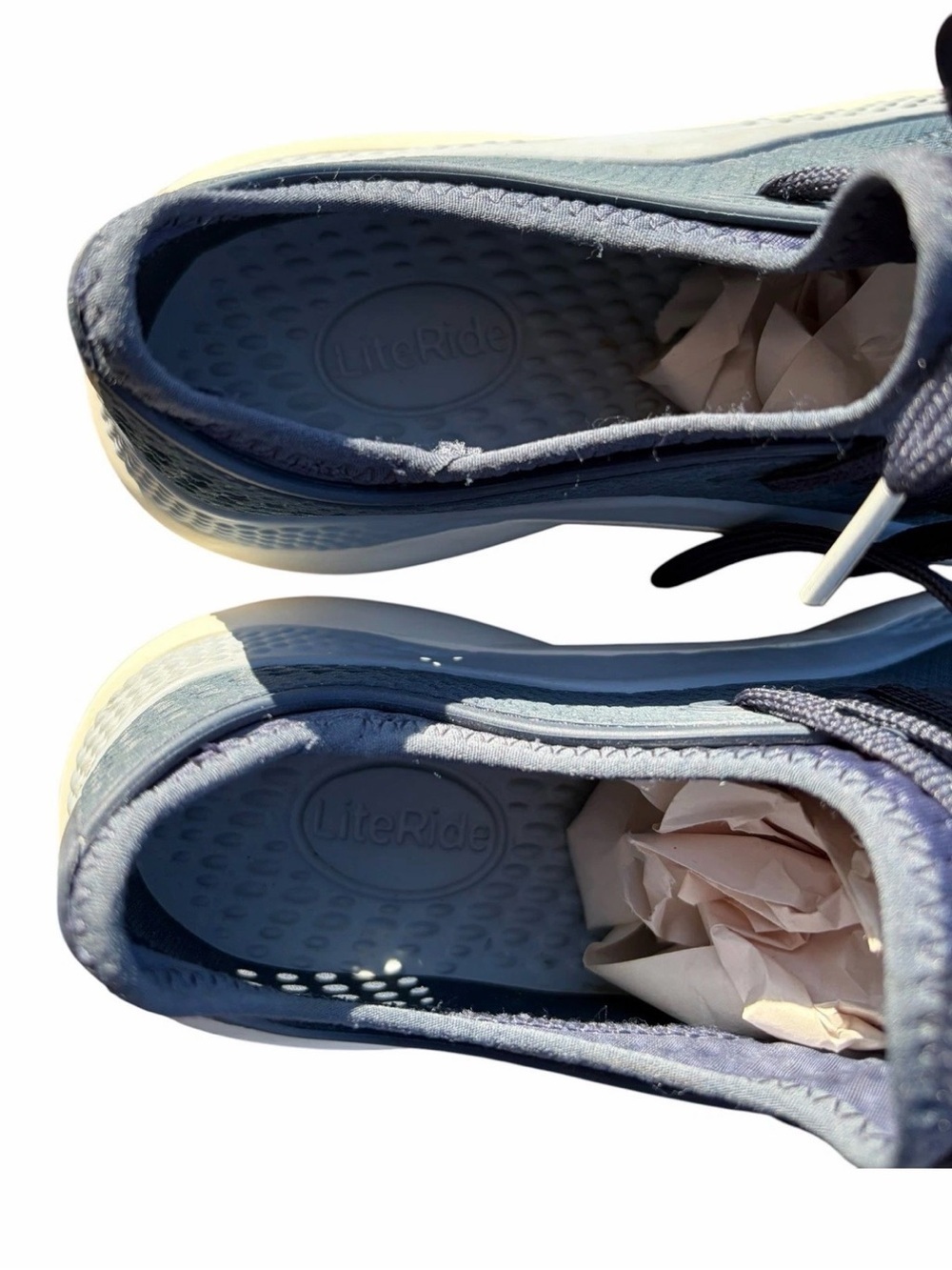 Crocs Literide Pacer navy and blue-grey lightweight sneakers Sz 7 - Picture 5 of 9